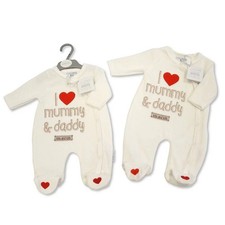 NEW Baby Velour Sleepsuit