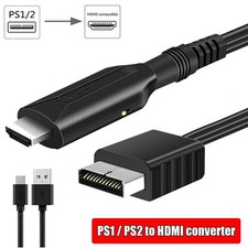 For Sony PS1/ PS2 to HDMI Adapter Game Console Audio Video Converter Cable Cord