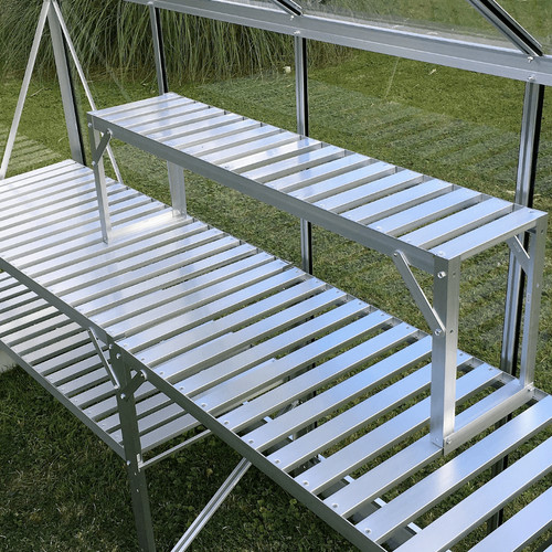 Aluminium greenhouse staging - greenhouse,