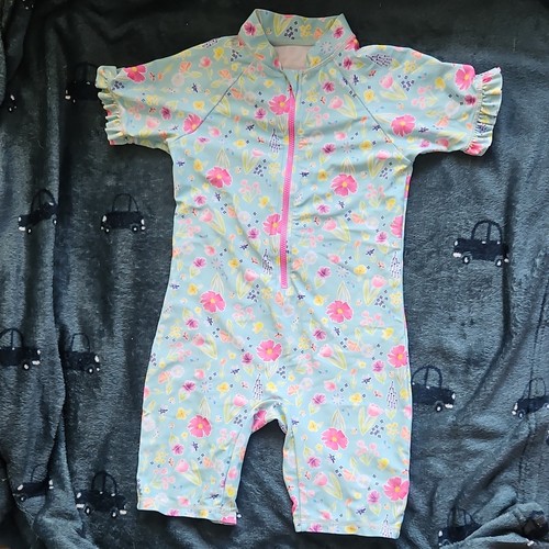 Girls floral swim suit - uv,