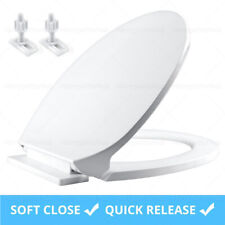 Luxury Bathroom Toilet Seat Soft Close White Seats Anti Slam WC Home Heavy Duty