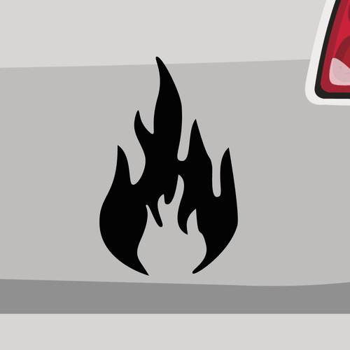 Sticker flame hot - , on