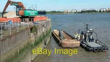 Photo 6x4 Work boat and barge