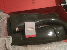 Hunter Womens Original Refined  Wellington Boots In Dark Green  New Only £50 