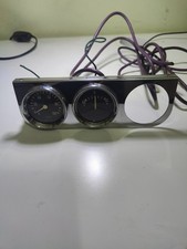 Yazaki Clocks In Chrome Holder. Oil Pressure, Ammeter. Classic Car Japanese 