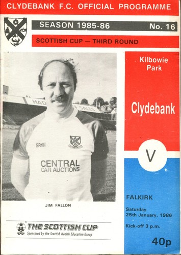 Clydebank falkirk 01 86 - falkirk, 25/01/86