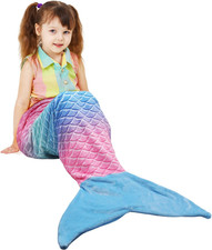 Kids Mermaid Tail Blanket