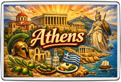 Athens greece fridge magnet - athens,