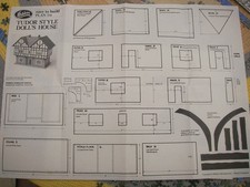 Hobbies plans Tudor Style Dolls House 27" x 14" base size plan 754 + Instruction