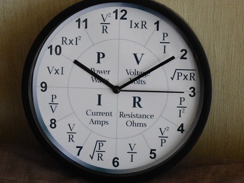 Ohms law wall - clock, suit