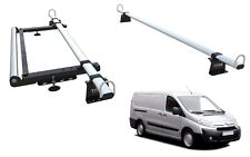Roof Rack 2 Bars for Mk2 FIAT SCUDO VAN 2007-onward: TITAN WorkReady with roller