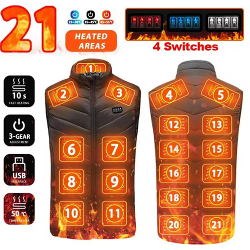 12zones electric heated vest - electric,