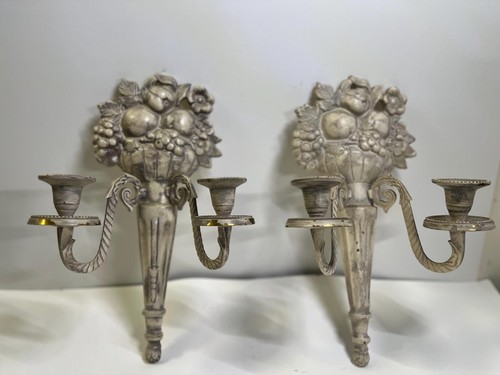Vintage iron double candle - double,