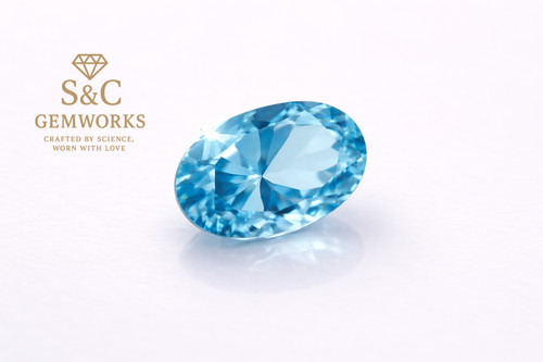 Light aquamarine oval - light,