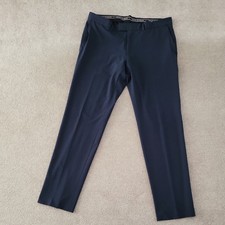 Oscar Jacobson Laurent Trousers Size 38W 32L Navy Golf Trousers Great Condition 