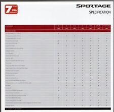 Kia Sportage Specifications 2010-11 UK Market Foldout Brochure 1 2 KX-2 3 KX-3
