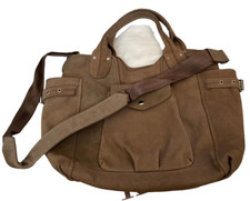 KOOBA Brown suede Leather Handbag Comes With Dust Bag