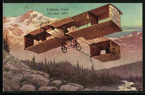 Postcard zipfel flying - postcard, of