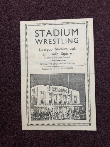 Wrestling programme liverpool - wrestling,
