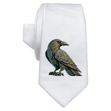 'Stylised Celtic Raven' White