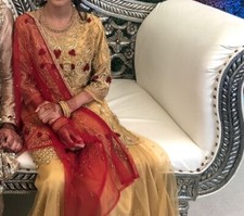 Pakistani Golu Designer Dress Girls  Age 7/8years Heavy Wide Leg Trousers