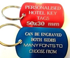 Personalised Engraved key tags Tag key rings Key Fobs Estate Agents Landlords