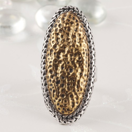 Long oval gold silver - long,