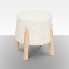 Sheepskin Footstool White