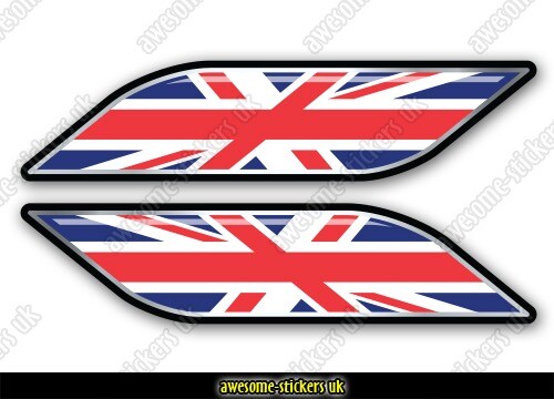 Union jack flag stickers - 2,