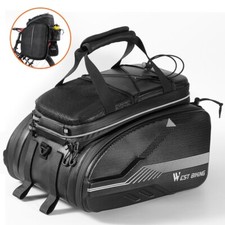 WEST BIKING Hard Shell Bike Rear Seat Trunk Rack Pack Pannier Bag Waterproof 25L