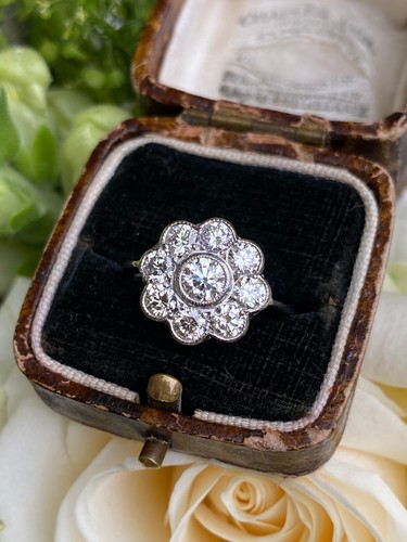 Diamond daisy cluster ring - cluster,