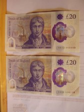 2 X AA  £20 THE QUEEN  Twenty
