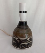 Vintage 1970s Green ceramic studio Jersey pottery Table Bedside Accent Lamp