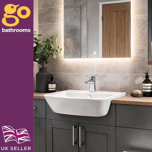 540mm semi recessed bathroom - 540mm,