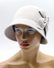 Women's Light Gray Cloche Hat
