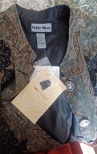 QVC Indigo Moon Beaded Embellished Blazer NWT Size Large Boho