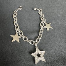Charm Bracelet - Star by Julian Macdonald, Stainless Steel With 3 Stars