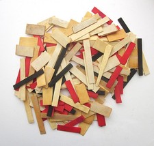 200 Vintage? Antique? Game Counter Sticks Bone? Mah Jong? Various shapes