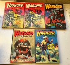 5 Warlord for Boys comic war annuals excellent condition 1977 x2 1978 1979 1983