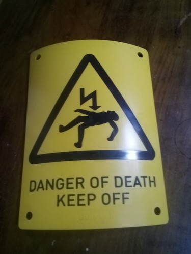 Danger death sign - of,