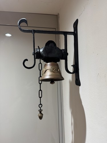 Vintage brass bell wrought - vintage,