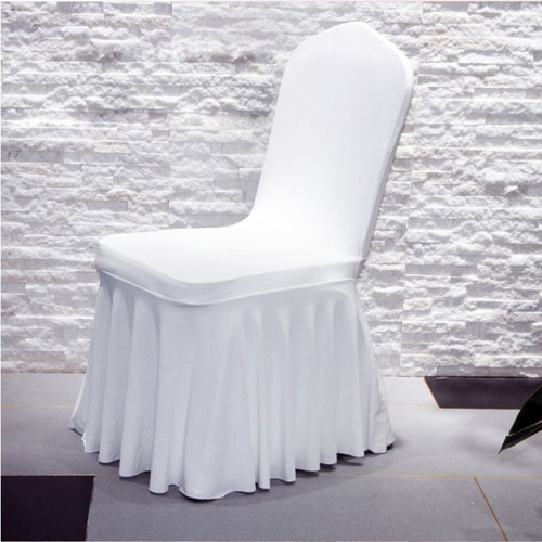 White spandex chair cover - white,