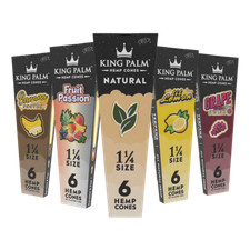 King Palm | 6 Flavoured Pre Rolled Cones | 1 1/4 Size | Squeeze and Pop