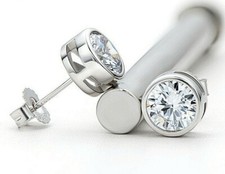 2.10 Ct Diamond Bezel Set Stud