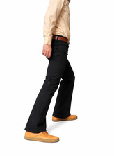Mens Retro Flares Black Bell