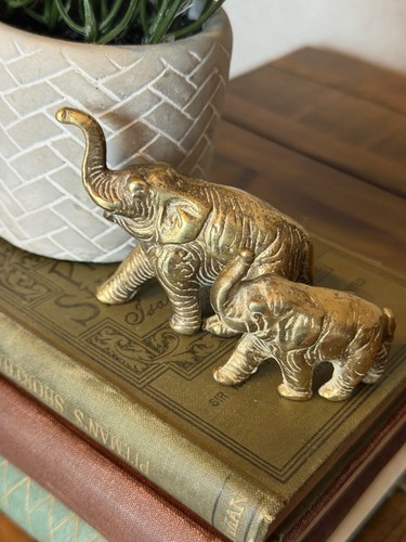 Pair vintage solid brass - pair,