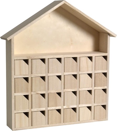 Advent calendar house wooden - house,
