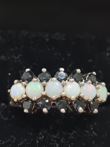 Real opal blue sapphire - opal,