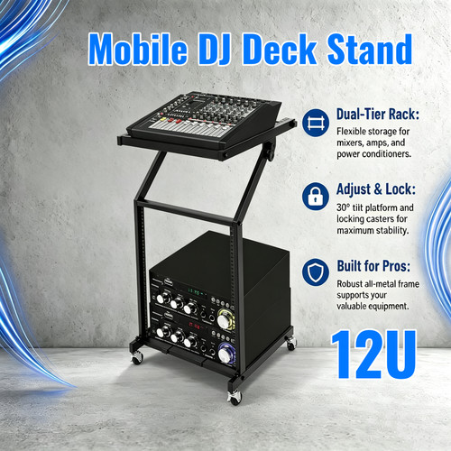 12u mobile mixer rack - 12u,