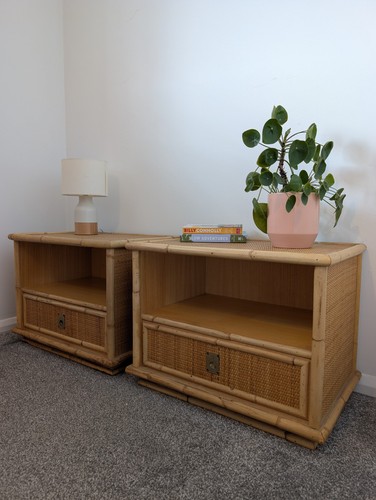 Pair 1970s italian bamboo - pair,